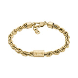 Armani Exchange Men's Gold-Tone Stainless Steel Chain Bracelet (Model: AXG0124710)