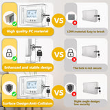 TRJ 2 PCS Large Thermostat Lock Box with Key, Clear Thermostat Cover with Lock for Thermostat on Wall, Lockable Thermostat Lock Box Cover, AC Lock Box Cover with Key Fit Thermostat 5"Hx6"W or Smaller