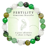 Fertility Bracelets For Women - Natural Crystals and Gemstones - 8mm Beaded Stretch Bracelet - One Size Fits All - Infertility Gifts For Women IVF Must Haves