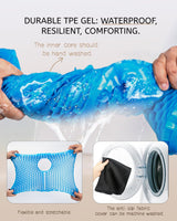 Anzeng Gel Seat Cushion for Long Sitting & Hip Pain Relief (Large Size) - Cooling 3D Cushions for Office Chair, Car, Wheelchair, Breathable & Non-Slip Cover with Pressure Relief Technology