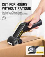 Fanttik C10 Pro BowGuide Electric Cardboard Cutter, Cordless Scissors with LED Display, 2-Speed Adjustable, Rechargeable Powerful Rotary Box Cutter with 2 Blades for Fabric, Carpet, Leather, Cardboard