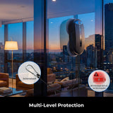 Tosima X1 Window Cleaning Robot, 6400Pa Max Adaptive Suction, Dual Auto-Spray Smart Window Cleaner with Smart Navigation, Remote Control and Triple Safety, Anti-Drop, for All Smooth Surfaces, Black