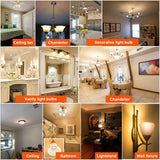 LiteHistory Dimmable g16.5 led Bulb 40W g16 1/2 led Edison Bulb 2700K 4W e26 Globe Light Bulbs for Ceiling Fan,Chandelier,Vanity Light Bulb AC120V 400lm 6Pack