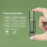 ThruNite Archer Mini EDC Flashlight, USB-C Rechargeable Pocket Flashlights 405 Lumens, IPX8 Waterproof Mini Penlight with Clip for Everyday Carry, Inspection and Emergency Use