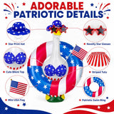 Ueyben 4th of July Bikini Porch Goose Outfit, Summer Patriotic Goose Outfit Independence Memorial Day Geese Clothes Costume for 23" Lawn Cement Plastic Geese Statue for Outdoor Garden Patio Yard Decor