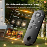 addlon 100FT Solar String Lights Outdoor with Remote, 54 LED Shatterproof Bulbs, USB Charging, 20+ Hour Runtime, Dimmable & Timable, G40 Waterproof Solar Lights for Outside Backyard Patio Garden Decor