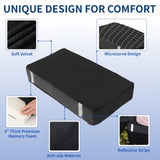 HuCPAPxi Knee Scooter Pad Cover with 2'' Removable Highly Resilient Comfort Memory Foam Cushion - Knee Walker Accessory for Knee Roller and Alleviate The Knee Pain - Universal Fit Most Models