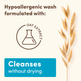 Aveeno Baby Daily Moisture Gentle Bath Wash & Shampoo with Natural Oat Extract, Hypoallergenic, Tear-Free & Paraben-Free Formula For Sensitive Hair & Skin, Lightly Scented, 33 fl. oz