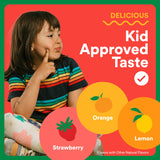 SmartyPants Kids Multivitamin & Fiber Gummies: Prebiotic Fiber to Support Kids Digestion with Vitamin D3, C, Vitamin B12, B6, A, Zinc, Biotin, Folate, Three Fruit Flavors, 90 Count (30 Day Supply)