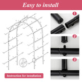 Thickened Tube Garden Arch Trellis - Metal Garden Arbor for Climbing Plants