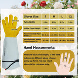 GLOSAV Cactus Garden Gloves- Real Puncture Proof, Thorn proof, Women & Men, Long Leather, Heavy Duty, Great for Gardening, Rose Pruning, Cacti Trimming, Weeding, Pull Thistle, Plant (Large)
