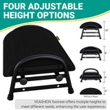 Foot Rest for Under Desk at Work, Adjustable Height Office Footrest for Leg Support, Memory Foam Foot Stool, Office Desk Accessories