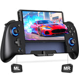 Gammeefy Switch Controllers Compatible with Nintendo Switch/Switch OLED, One-Piece Joypad Controller Replacement for Switch Pro Controller with 9 Lights Color, Christmas Gifts