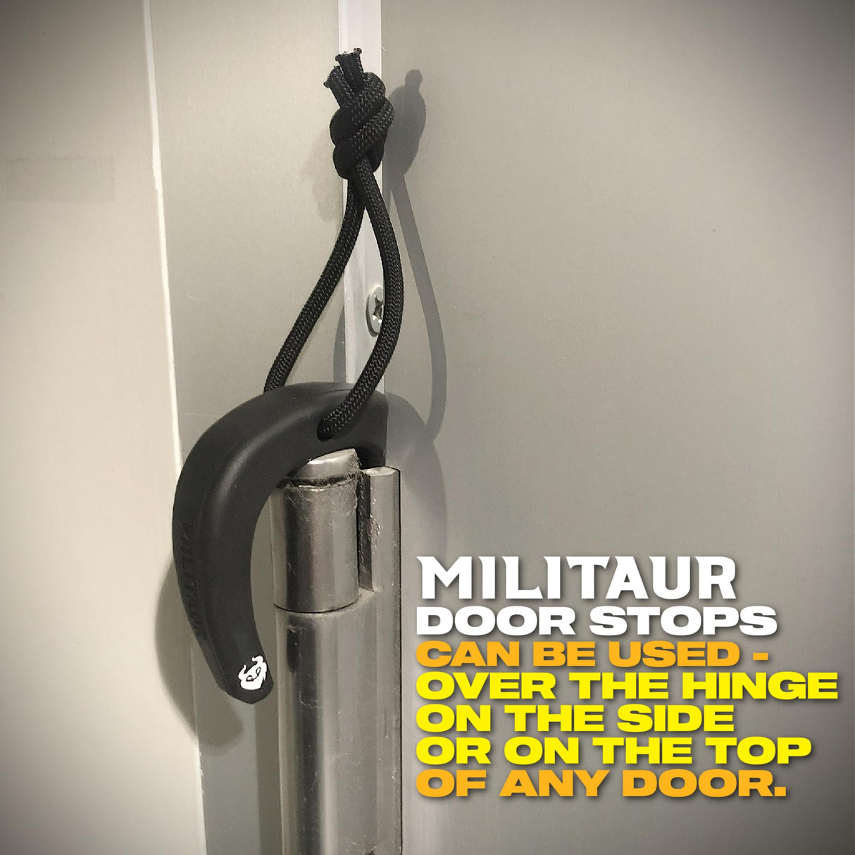 Militaur First Responder Door Stop Black (3 Pack) – Molle Compatible, Tactical Door Jam for Police, EMS, Firefighters