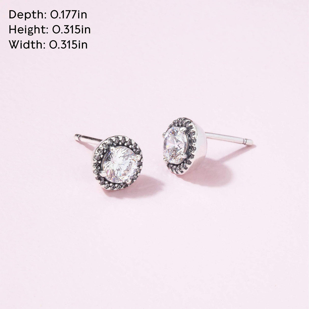 PANDORA Round Sparkle Stud Earrings - Classic Earrings for Women - Great Gift for Women - Made with Sterling Silver & Cubic Zirconia, With Gift Box
