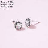PANDORA Round Sparkle Stud Earrings - Classic Earrings for Women - Great Gift for Women - Made with Sterling Silver & Cubic Zirconia, With Gift Box