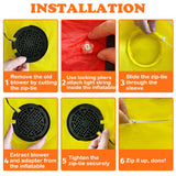 Inflatable Fan Replacement 12V 1.5A, Mini Air Blower Fan with 12V 2A Adapter and 5 LED Bulbs for Halloween Christmas Inflatable Outdoor Yard Decorations