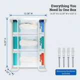 PERFORMORE Large Disposable Glove and Facial Tissue Wire Rack - Glove Box Holder, Medical Glove Holder, Holds Up To 3 Boxes, Hygiene Dispenser, Wall Mount Design With Mounting Accessories Included