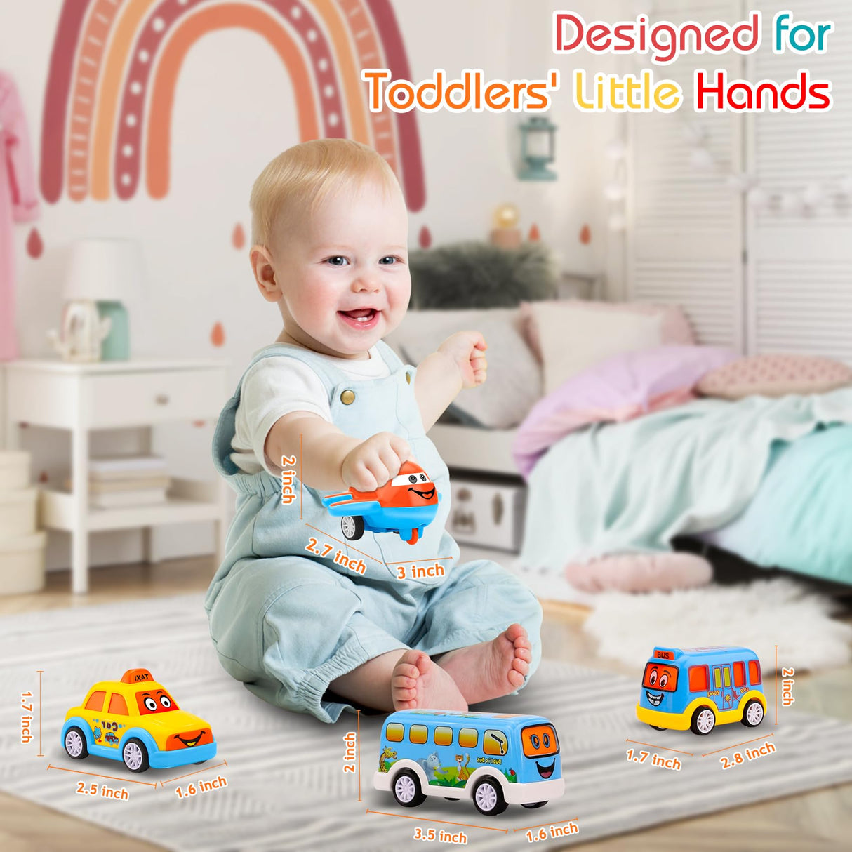 Nicmore Carrier Truck Toddler Toys Car: Transport Toy for 1 2 3 4 Year Old Boys Girls 18 Month 5-in-1 Kid Playset Gifts for Preschool Birthday Christmas