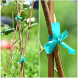 TELENT OUTDOORS 10 Pcs 150 Feet x 1/2" Wide Stretch Tie Tape Green Plant Garden Tie, Garden Vinyl Stake for Branches, Climbing Planters, Flowers