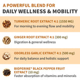 Extra Strength Turmeric Capsules - High-Absorption 2360 mg Curcumin Supplements, Non-GMO Blend for Digestive Comfort & Daily Support - Organic Turmeric Supplement with Black Pepper (240ct, Pack of 2)