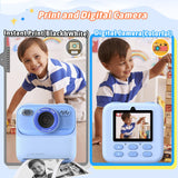 Kids Instant Digital Cameras for Boys and Girls, 1080P HD Dual-Lens Selfie Digital Camera with Print Paper & 32G Card, Christmas Birthday Gifts Toys for Toddler and Teenagers Age 3-16 Years Old