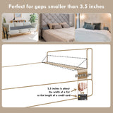 Vekkia Queen Bed Wedge Pillow for Headboard Gap Filler(0-3.5"),High-Density Foam,Prevents Pillows & Items Loss,Ergonomic Design,Large Storage Pockets,Removable&Washable Cover,Gray,60"x7"x5"