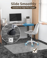 Blvornl Frosted Clear Chair Mat for High Pile Carpet and Hardwood Floor, 47.2"*60" Hard Material Chair Mat, Heavy Duty Computer Chair Mats for Rolling Chairs, Desk Floor Rug for Office and Home