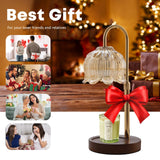 GEEZO Fragrance Candle Warmer Lamp，Electric Candle Warmer with Timer & Dimmer，Mom Christmas Birthday Gifts for Women, House Warming Gifts New Home Bedroom Decor