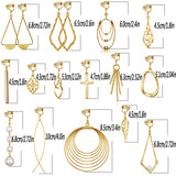 15 Pairs Gold Clip on Earrings for Women Fashion：Celtic Knot,Long Bar,Tear Drop Earring Clip on Hoop Earings for Women-Clipon Ear Rings for Womens (#3)