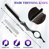 Wenshall Hair Cutting Scissors Professional 6.89 inch Barber Scissors Multifunctional Salon Thinning Scissors Straight Shears Tools for Mother Father Friends' Christmas Gift