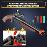 Bugrtey Double-barreled Toy Gun - Two Modes Realistic Soft Bullet Toy Guns Blaster with Sight - Educational Shooting Toy Shotgun - Ideas Gifts for Christmas Birthday Halloween Present