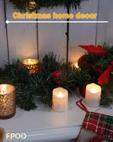 12 PCS Rechargeable Candles Flameless Tea Lights with Remote, USB LED Tealights with Timer Flickering Fake Candle, Votive Tea Light for Halloween, Holiday, Christmas, Party, Home Decorations