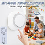 Smoke Detector, Battery Operated Smoke Alarm with Photoelectric Technology, Fire Alarms Smoke Detectors with LED Indicator and Test Button(6 Pack)