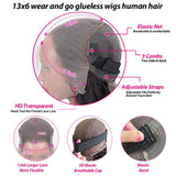 ANNELBEL 250% Density 30 Inch 13x6 Lace Front Wigs Human Hair Body Wave HD Transparent Lace Frontal Human Hair Wigs 12A Grade Glueless Wigs Human Hair for Women Natural Black