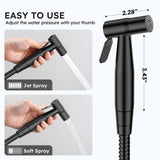 Arofa Black Bidet Sprayer for Toilet, Handheld Jet Sprayer Adjustable Water Pressure Muslim Shower with Bidet Hose, Bidets Faucet for Existing Toilets Cloth Diaper Spray for Baby/Feminine Wash