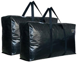 Extra Large Storage Bags, Jumbo Moving Tent Storage Bags, Foldable Big Black XXL Duffle Bag for Travel,Christmas Tree Bag, 42x23x13.5inch - 2PACK