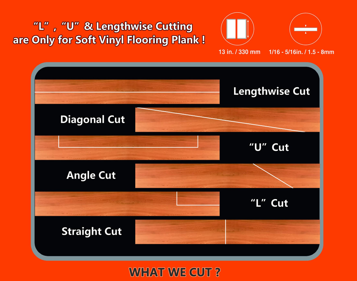 CUTTEREX 13 INCH 360° VINYL Floor Cutter for VCT, LVT, PVC, Rubber Floor and VINYL Plank