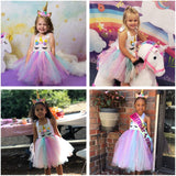 Tutu Dreams Unicorn Gifts for Girls Christmas Dress Pink Party Dresses Sequin Rainbow Tutu Flower Girl Birthday Party (Sequin Unicorn, 7-8 Years)