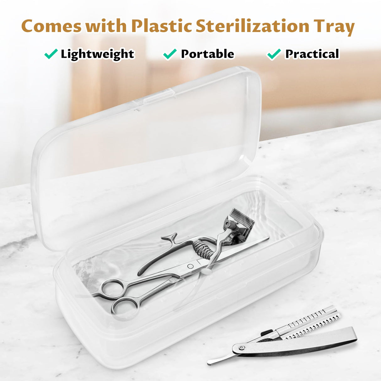 High Temperature Metal Tool Cleaning Box, 2L Dry Heat Cabinet Beauty Hair Nail Metal Tool Cleaning for Manicure Pedicure Barber, with 0-60 Min Timer & 50-220℃ Temp Settings, Plastic Sterilization Tray