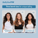 BaBylissPRO Nano Titanium 1 inch Curling Iron with Extended Barrel, Professional Spring Hair Curler for Medium to Longer Hair Types