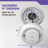 Kidde Hardwired Smoke & Carbon Monoxide Detector, AA Battery Backup, Voice Alerts, Interconnectable, LED Warning Light Indicators, 2 Pack