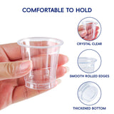 JOLLY CHEF 500 Pack 2 oz Plastic Shot Glasses, Clear Disposable Cups, Plastic Shot Cups Disposable for Jelly Shots, Wine Tasting, Food Samples,Thanksgiving Party, Wedding, Christmas