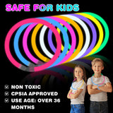 YixangDD 500 PCS Ultra Bright Glow Sticks, 8 Inch Glow Sticks Bulk Party Pack, Light Up Sticks for Glow Bracelets, Necklaces, Concerts, Christmas, Party Supplies with 500 Connectors