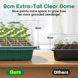 BlumWay Seed Starter Tray with Grow Light,2 Pack 80 Cells Seedling Tray Kit with Humidity Dome/Indoor Plant Starter Kit, Adjustable Brightness Plant Germination Trays-Green