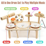 Vanplay Kids Drum Set, Montessori Toys for 2 3 Year Old Boy Girl Gifts