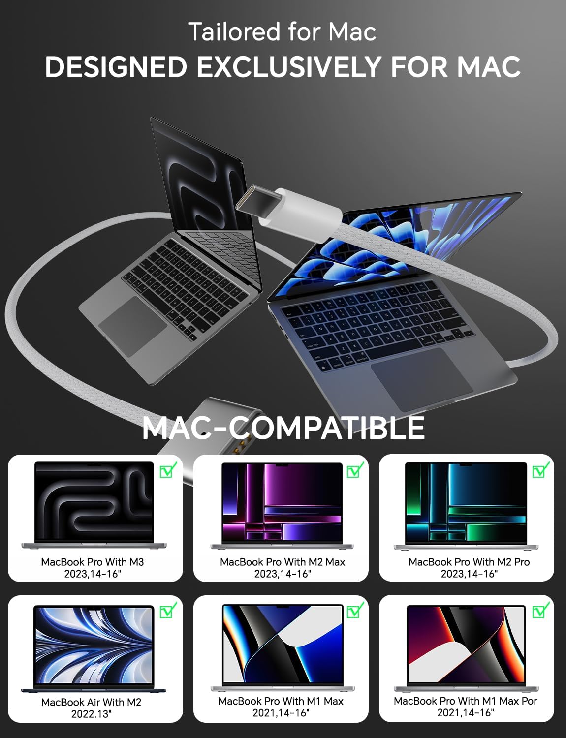 140W Charger for MacBook Pro 16 14 inch Mac Air 15 13 inch 2026 2025 2024