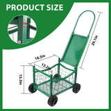 Rolling Garden Workseat with Wheels, Metal Frame Gardenning Stools with Padded Cushion,Hold 150Kgs