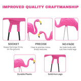 4E's Novelty 2 Pink Flamingos Yard Decorations - Extra Large 24" Flamingos Yard Ornaments - Pink Flamingos for Yard Sculptures & Statues - Lawn Flamingos Outdoor Garden Decor, Weather Resistant