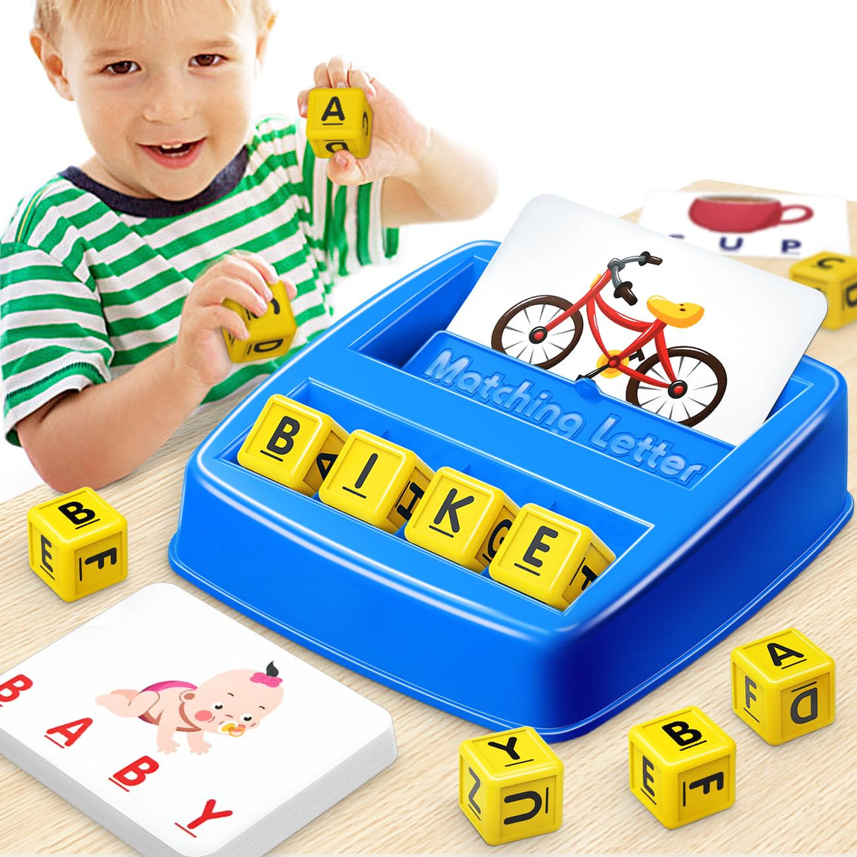 NARRIO Educational Toys for 3 4 5 Year Old Boys Gift, Matching Letter Game Preschool ABC Learning Toys for Kids Ages 4-8 Years, Christmas Birthday Gifts for 3-6 Year Old Boys Toddler Toys Age 2-4